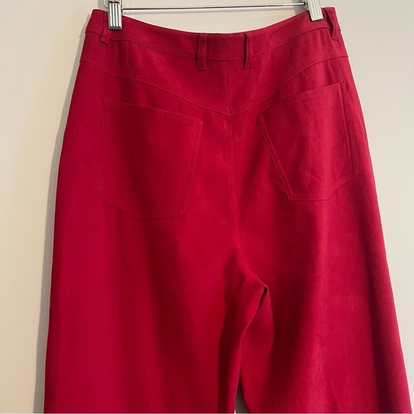 VTG Talbots Women’s 8 Velvety High Rise Red Pants Stretch Holiday Comfy Chic - Picture 7 of 12
